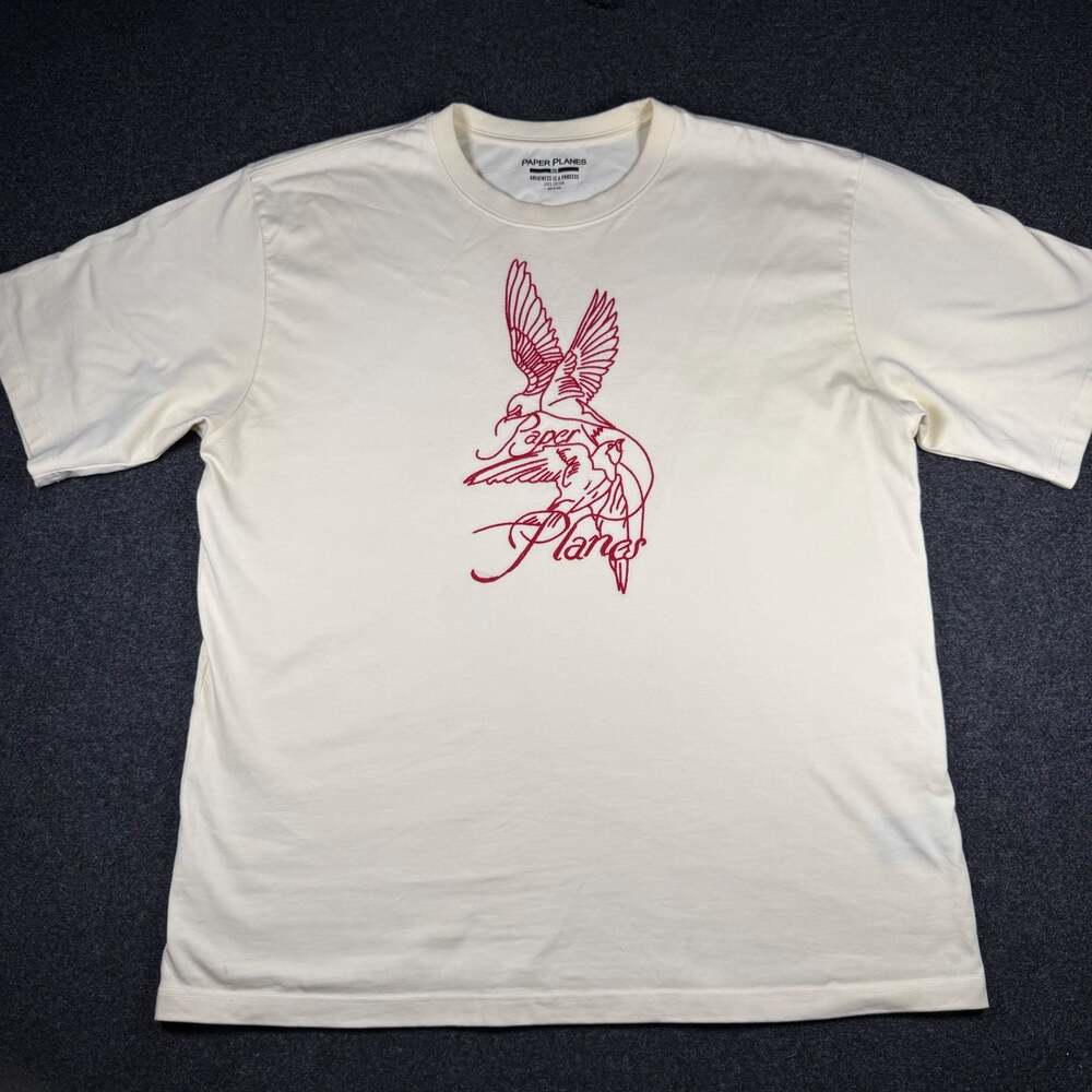 Paper Planes Doves Hope Heavyweight Men's Cream Tee 2XL
